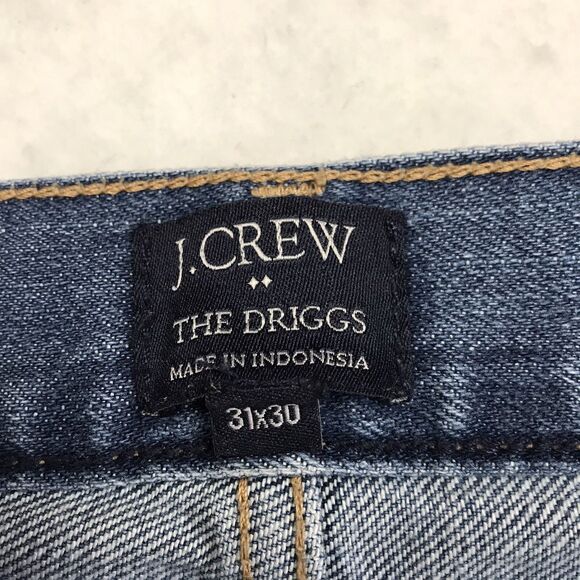 J CREW Jeans Men 31/30 (32x27 actual) DRIGGS Light Wash Whisker Denim Blue - Picture 10 of 16